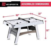 60 Air Hockey Table Set with Overhead Electronic Scorer, by MD Sports