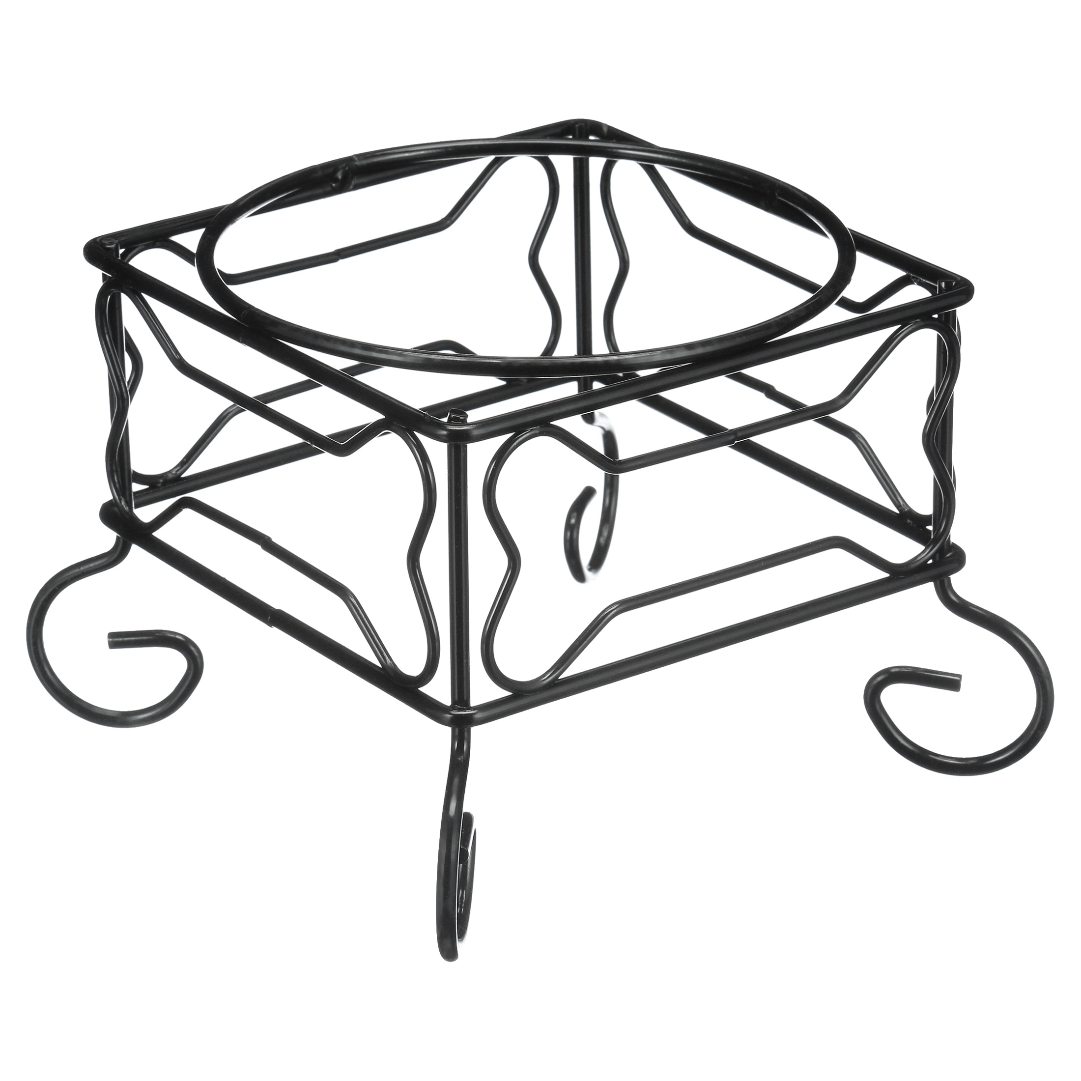 YML Elevated Wrought Iron Dog Stand with Stainless Steel Bowl photo 3