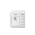 thumbnail image 4 of ANGELES HOME 48-Inch Bathroom Vanity with Sink, Freestanding Solid Wood Vanity with 2 Soft-Close Doors, 8 Dovetail Drawers and 1 Flip Drawer, Cultured Marble Countertop, 4 of 4