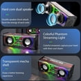 thumbnail image 1 of Altavoces transparentes Mecha compatibles con Bluetooth 5.0 1800mAh para fiesta (negro) Ndcxsfigh Para estrenar, 1 of 5