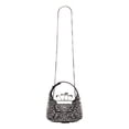 thumbnail image 2 of Alexander McQueen Crystal Jewelled Hobo Bag Black Skull Knuckle Handle Silver Tone, 2 of 4