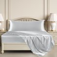 thumbnail image 6 of PiccoCasa1 PC Satin Body Pillowcases Soft with Envelope Silver 20"x54", 6 of 7