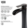 thumbnail image 3 of VIGO Glass Round Vessel Bathroom Sink in Russet Brown with Niko Faucet and Pop-Up Drain in Antique Rubbed Bronze, 3 of 10