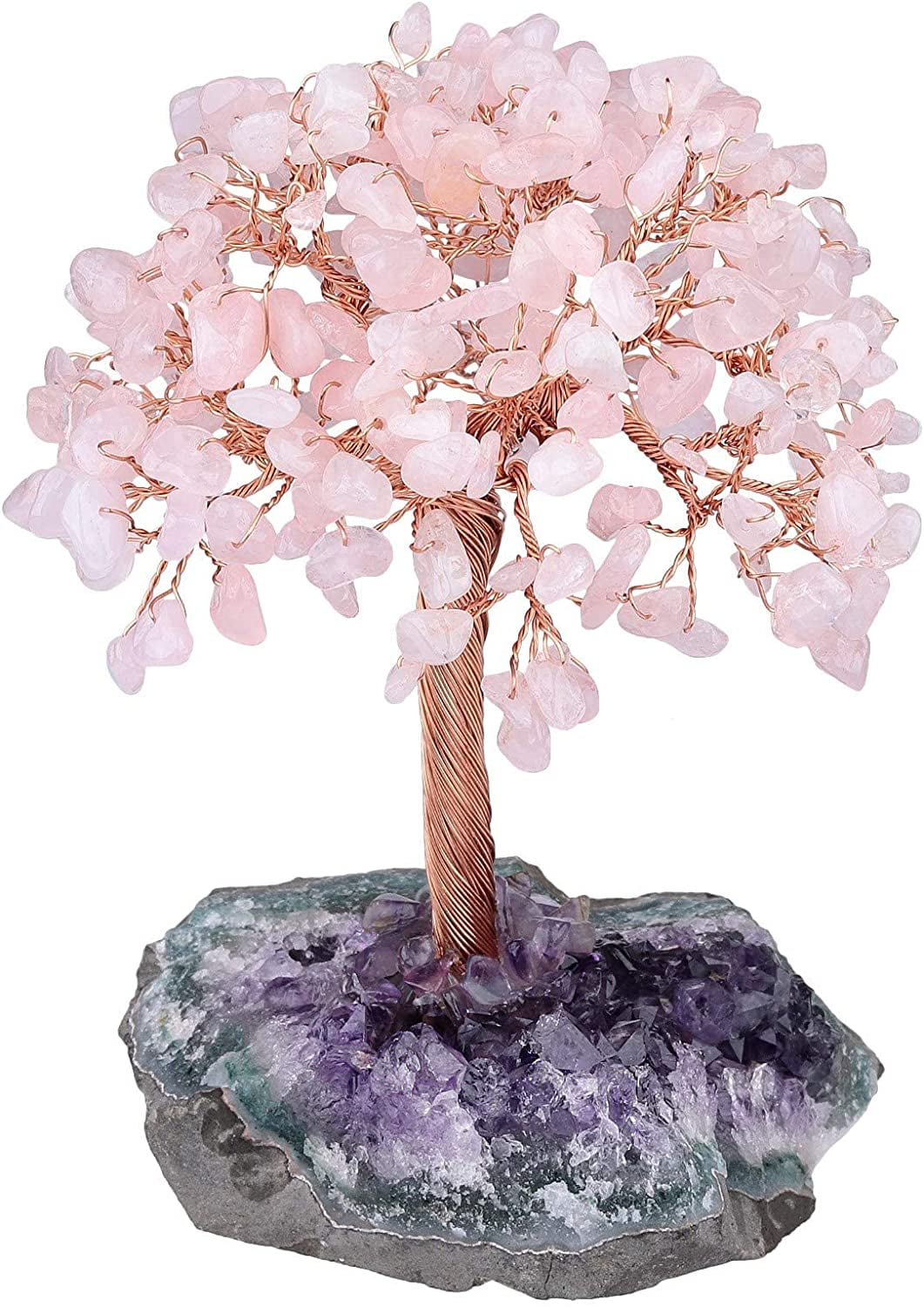 Live JSDDE Amethyst Crystal Tree Healing Crystals Gemstones Feng Shui Tree Natural Tumbled Stones Money Tree Of B 1016303