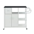 thumbnail image 2 of Pouseayar Kitch Storage Cabinet with Move Roller, White, 2 of 8