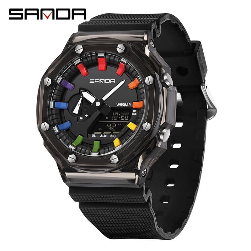 EXPLOJOY Korean Style Digital Sport Watch – Waterproof, Multi-Color Display, Swimming Ready