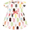 thumbnail image 4 of Touched by Nature Baby and Toddler Girl Organic Cotton Dress and Cardigan, Popsicle, 2 Toddler, 4 of 5