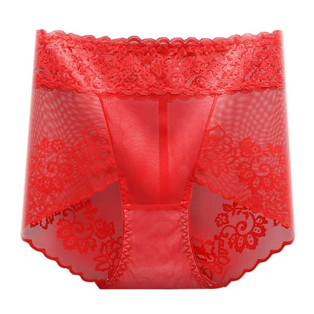 Bigersell Ladies Underwear Panties Cotton Clearance Women s Panties Thong Panty Style P-943 Nylon Brief Panties Ladies Cotton Thongs Briefs Mid Waist Women s Briefs Red M