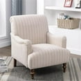 thumbnail image 3 of Pemberley Row Polyester Beige Arm Chair Rectangular Rolled Back 29.75"W x 34.50"D x 35.75"H, 3 of 9