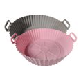 thumbnail image 1 of Hioecau Doublure de Friteuse Ronde en Silicone de 8 Pouces à Double Poignées Antiadhésive de Qualité Alimentaire Résistante à la Chaleur Lavable au Lave-Vaisselle Plateau de Cuisson Réutilisable pour Four Panier Bol Fournitures de Cuisine, 1 of 8