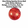 thumbnail image 2 of Slow Rising Squishy Stress Ball with Glitter Design, 2.4 Inches, Red, for Relaxation Relief, Toy, 2 of 3