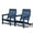 Blue, variant on SERWALL Adirondack Chairs, All-Weather HDPE Outdoor Adirondack Chairs for Fire Pit, Patio, Garden, Backyard & Deck,Gray