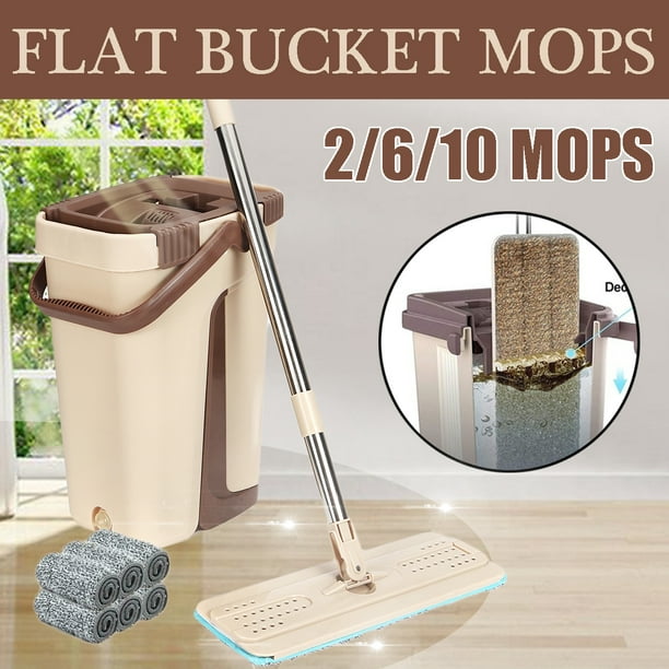 Kitchen Home Wash Dry Mop Self Cleaning Flat Mop And Bucket