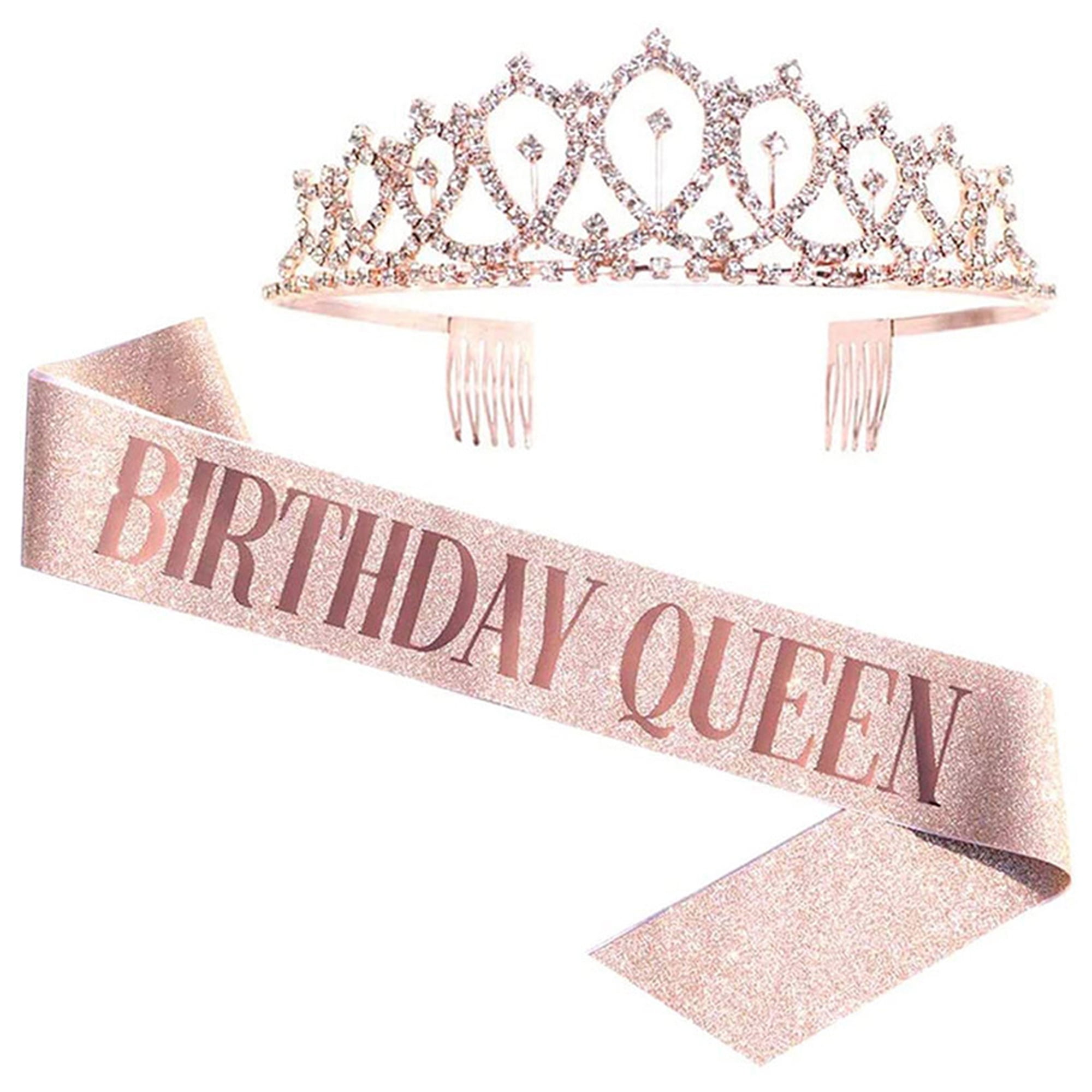 Birthday Girl Sash Tiara Crown Set Happy Birthday Party Decoration Supplies Gift - Walmart.com