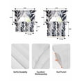 thumbnail image 6 of Vintage Navy Blue Botanical Kitchen Curtains Swag Valance and Tier Curtains Set 24 Inch Length, Tropical Leaves Modernism Rod Pocket Drape Panels Pair Swag Curtain for Bathroom/Cafe/Window, 6 of 6