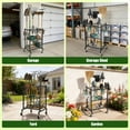 thumbnail image 2 of RELOIVE Garden Tool Organizer with Wheels, Metal Yard Tool Rack with Hooks for Garage Storage,Heavy-Duty Storage Holder for Yard Backyard, 2 of 10