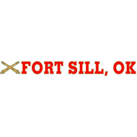 Field Artillery Fort Sill, OK 14" Window Strip - Veteran Owned Business