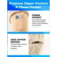 thumbnail image 4 of APTRO Mens Swim Trunks with Compression Liner 5" Quick Dry Bathing Suit Swim Shorts with Zipper Pockets Board Shorts Swimsuit Brown Leaves M, 4 of 8