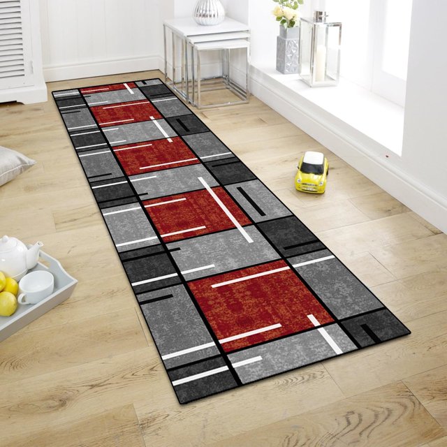 Runner Rug for Hallway Machine Washable Rugs for Entrance Indoor Long Modern Area Rug Low Pile Carpet for Bedroom Laundry Kitchen Laundry Room