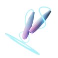 thumbnail image 3 of Glowing  Rope, Streamlined Design Luminous Skipping Rope Cool  for Fitness Sky Blue  Size, 3 of 8