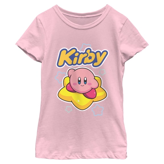 Girls Nintendo Cute Kirby and Stars T Shirt