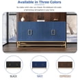 thumbnail image 6 of Sideboard Buffet Cabinet with Storage, 60" Large Buffet Cabinets with 4 Doors and Adjustable Shelves, Coffee Bar Cabinet Console Table with Metal Handles and Legs for Kitchen Dining Room, Navy, 6 of 9