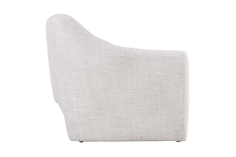 Spruce & Spring 34" Wide Accent Chair for Living Room & Bedroom, White Fabric