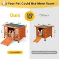 thumbnail image 2 of 24'' Small Rabbit Hutch Outdoor, Bunny Cage for Small Animal with Weatherproof & Openable Top, Wooden Cat House for Indoor & Outdoor Use, 2 of 7