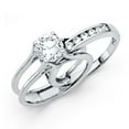 thumbnail image 2 of 14k Yellow Gold 1.25 ct Round CZ Engagement Ring w/ Matching Wedding Band, 2 of 2