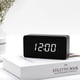 thumbnail image 1 of Reloj despertador Digital de madera con brillo ajustable, Control por voz, LED, pantalla rectangular, hora, temperatura, decoración del hogar, 1 of 1