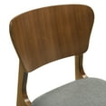 thumbnail image 5 of Kalia Wood Dining Chair in Walnut Finish with Charcoal Fabric - Set of 2, 5 of 6