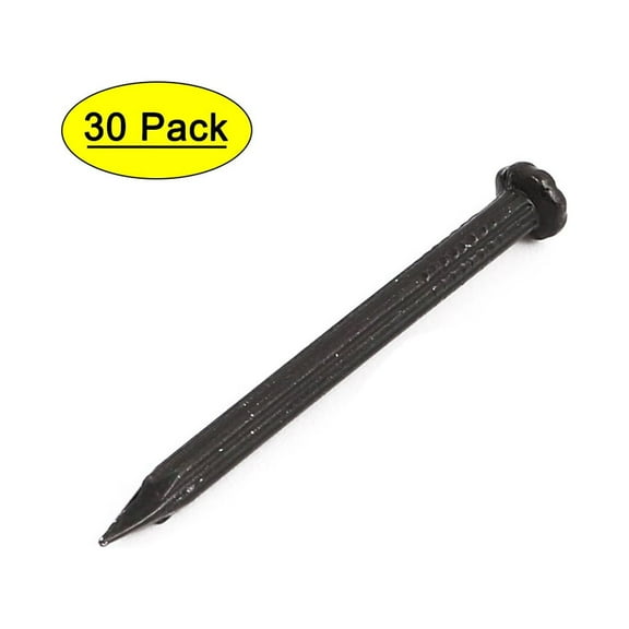 3mm Shaft Dia 40mm Length Fiber Concrete Cement Metal  Wall Point Tip Nails Black 30pcs