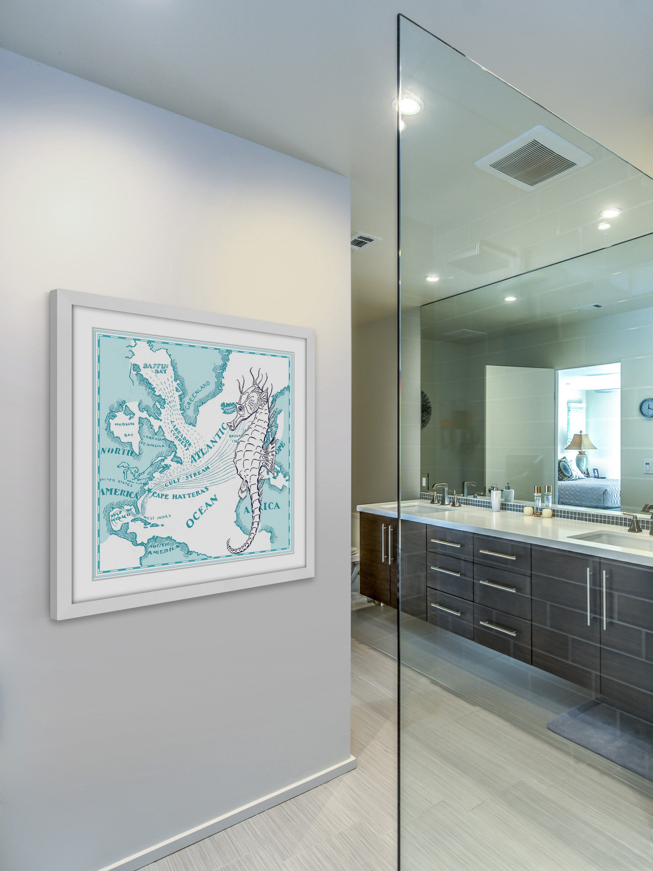 "Seahorse" Framed Painting Print