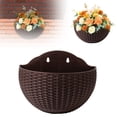 thumbnail image 1 of Vertical Wall Hanging Planter Decorative Imitation Rattan Half Round For Indoor Garden Balcony Shelf Fence Decoration, 1 of 6