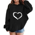 thumbnail image 5 of Hoodie Heart Printed Black Hoodie Long Sleeve Pullover Tops Fall Winter Clothes Boys 11-12Years Clothes, 5 of 5