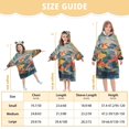 thumbnail image 4 of FORMRS Wearable Blanket Hoodie with Sleeves for Kids Cozy Flannel Sweatshirt, Green Goldfish, 4 of 7