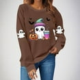 thumbnail image 2 of Oalirro Halloween Sweatshirt Fall Long Sleeve Funny Ghost Crewneck Spooky Raglan Graphic Pullover Shirts, 2 of 4
