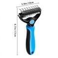 thumbnail image 4 of Pet Grooming Brush - Hair removal brush rake for dogs and hair removal tool for cats, double-sided bottom hair rake for mats and tangles, 4 of 12