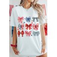 thumbnail image 2 of Classic Crew Neck Tee: White Stripe and Star Print Graphic Shirt - [ZhiHiMeRi] | (US 16-18)XL, 2 of 7