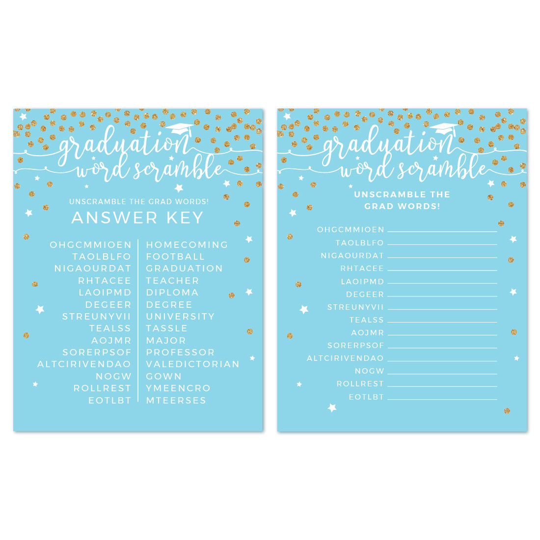 baby-blue-and-gold-glittering-graduation-party-word-scramble-game-cards-20-pack-games-walmart-com