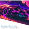 thumbnail image 4 of Race Car XXL Extended Mouse Pad Purple Non-Slip Rubber Desk Pads Large Japanese Gaming Office Stitched Edges Mouse Mat Big Waterproof Desktop Long Mousepad(Size:31.5x11.8in), 4 of 6