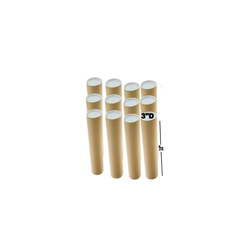 Tubeequeen Kraft Mailing Tubes with End Caps