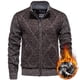 thumbnail image 1 of pstuiky mangas largas para hombre, Suéter de punto de manga larga con cremallera y cuello alto de polar para hombre, estilo informal, a la moda salir tops m, 1 of 7