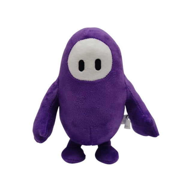 Peluche de frijol estilo juego, muñeco de peluche suave, peluche morado coleccionable para niños, 18 cm