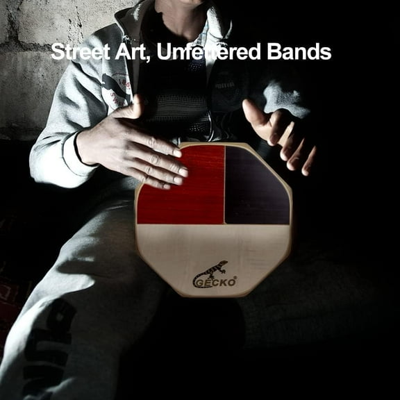 Portable Cajon Drum with 3 Sound Effects, Hand Percussion Instrument, Lightweight Travel Drum