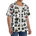 thumbnail image 4 of Xecao offers the Cool Camera for Men's Casual Short-sleeved Shirt, a button-up collared shirt with a pocket, perfect for beach vacations and yacht travel in the Small size., 4 of 7
