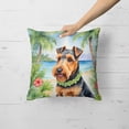 thumbnail image 2 of Welsh Terrier Luau Throw Pillow 18 in x 18 in, 2 of 5