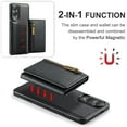 thumbnail image 3 of Dteck 2 in 1 Detachable Wallet Case for Samsung Galaxy S25 Edge Magnetic Leather Zipper Wallet with Card Holder RFID Blocking Case Shockproof Kickstand Cover,Black, 3 of 10