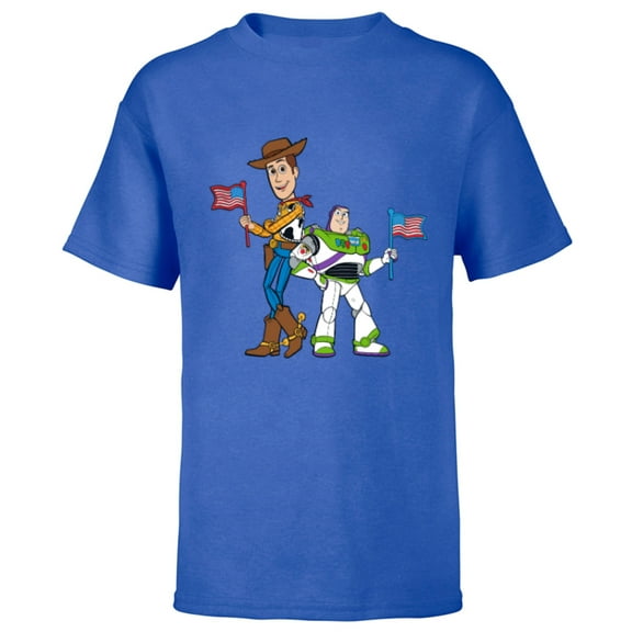Disney and Pixar’s Toy Story Woody and Buzz Fourth of July - Short Sleeve T-Shirt for Kids - Customized-Royal