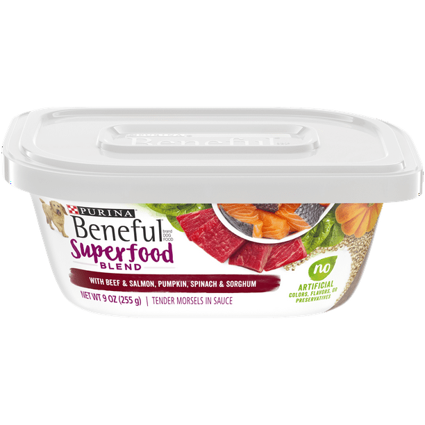 (8 Pack) Purina Beneful Wet Dog Food, Superfood Blend With Beef